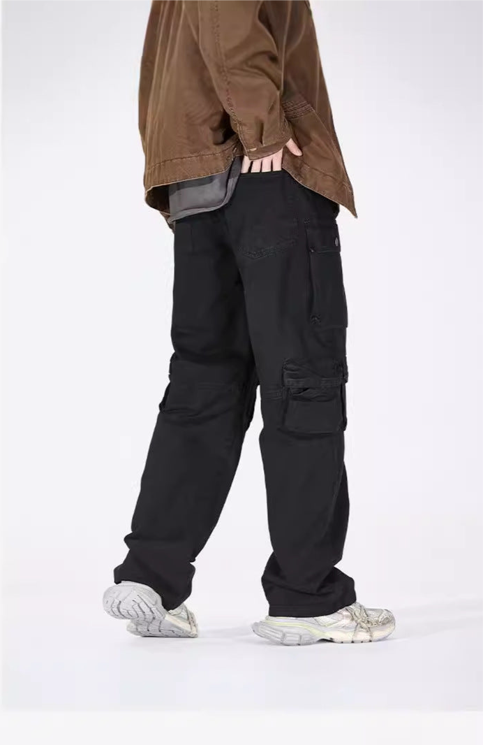 Men’s Vintage Cargo Pants – American Retro Style with Multi Pockets Fall 2025