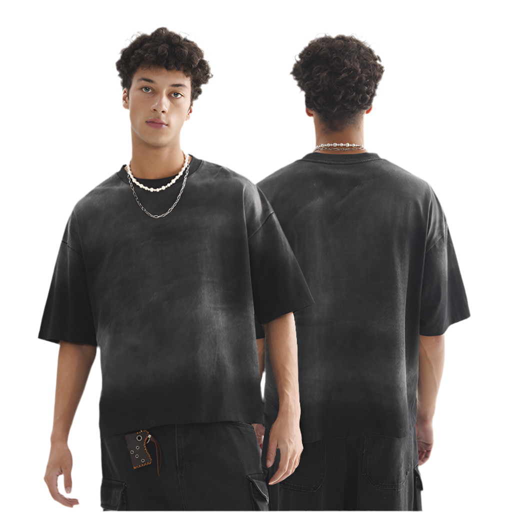Boxy Spray-Washed Tee – Urban Oversized Streetwear Style